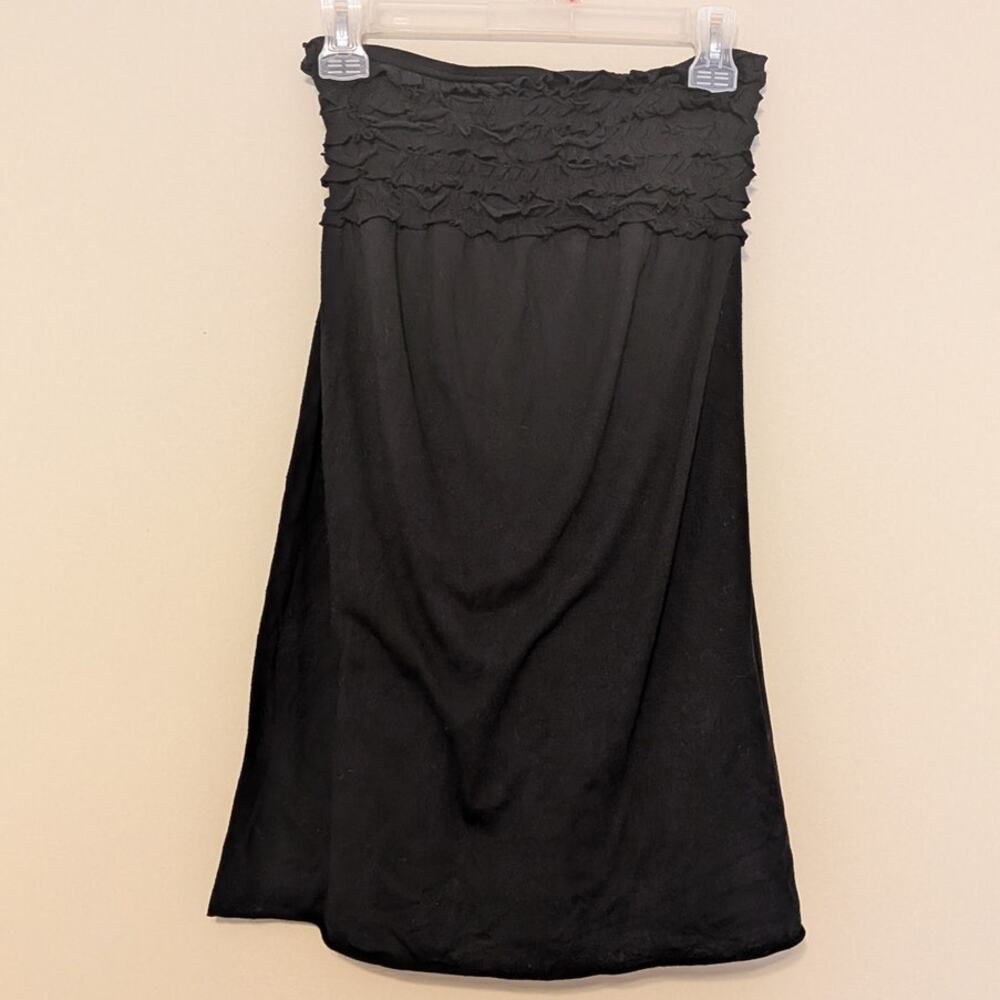 Xhilaration Black Ruffled Babydoll Tube Top